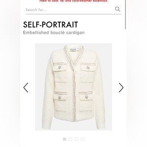 SELF-PORTRAIT
Embellished bouclé cardigan